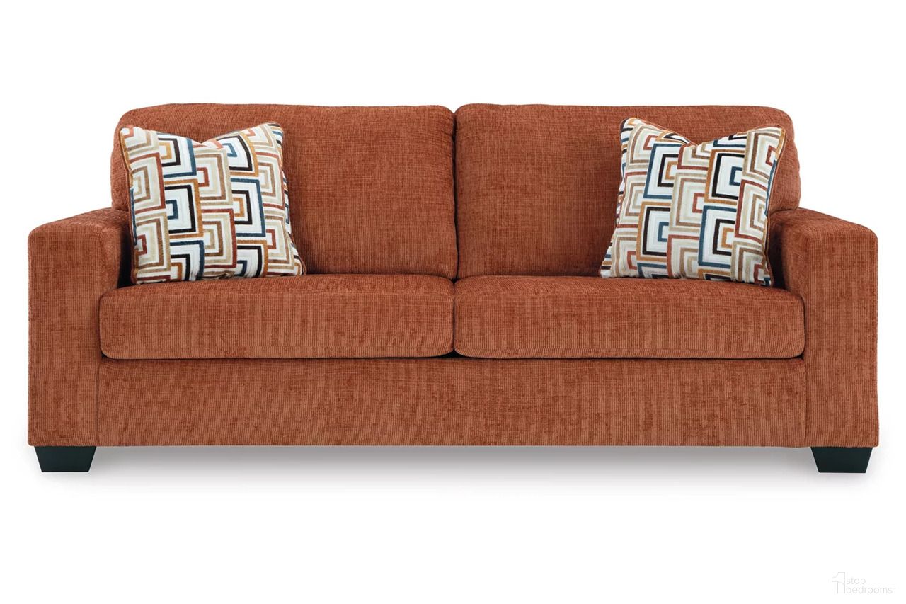 The appearance of Aviemore Queen Sofa Sleeper In Spice designed by Signature Design by Ashley in the transitional interior design. This spice piece of furniture was selected by 1StopBedrooms from Aviemore Collection to add a touch of cosiness and style into your home. Sku: 2430439. Material: Fabric.