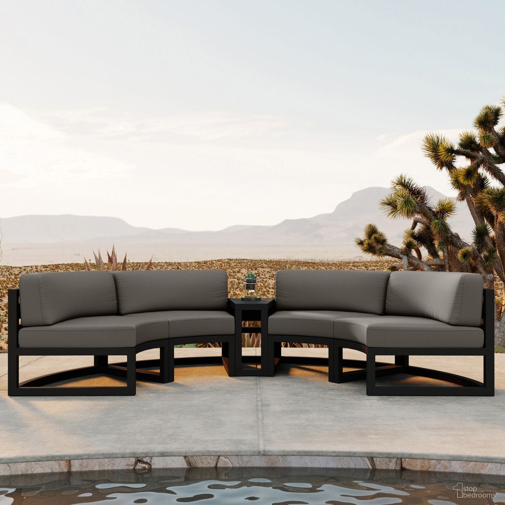 The appearance of Avion 3 Piece Curve Sectional Set In Canvas Charcoal and Black designed by Harmonia Living in the transitional interior design. This canvas charcoal/black piece of furniture was selected by 1StopBedrooms from Avion Collection to add a touch of cosiness and style into your home. Sku: HL-AVN-BK-3CSEC-CC. Material: Aluminum.