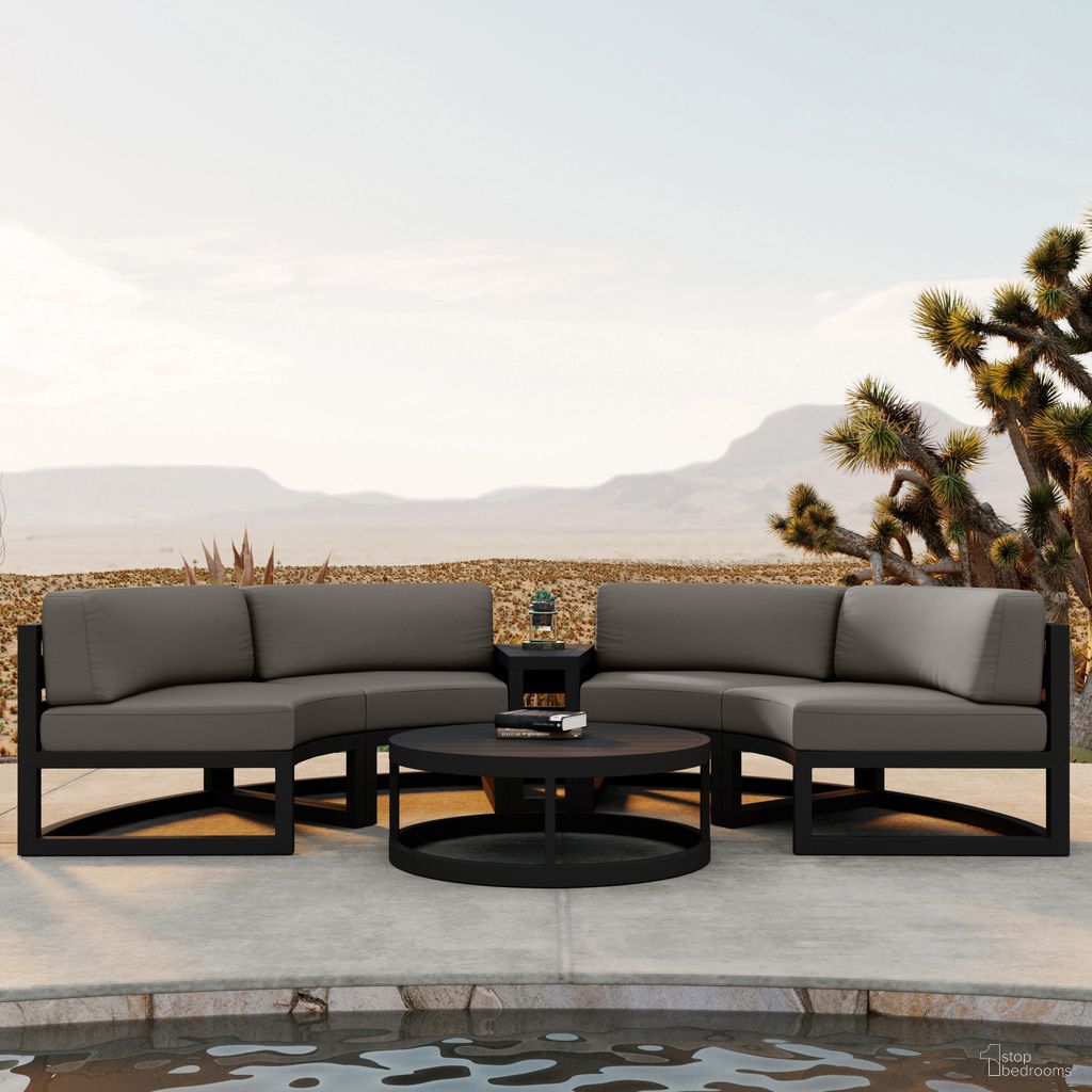 The appearance of Avion 4 Piece Curve Sectional Set In Canvas Charcoal and Black designed by Harmonia Living in the transitional interior design. This canvas charcoal/black piece of furniture was selected by 1StopBedrooms from Avion Collection to add a touch of cosiness and style into your home. Sku: HL-AVN-BK-4CSEC-CC. Material: Aluminum.