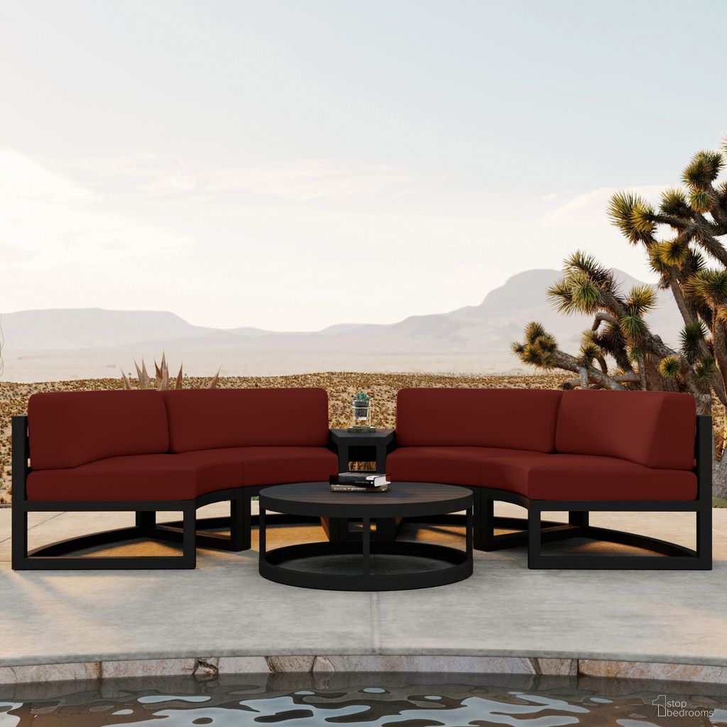 The appearance of Avion 4 Piece Curve Sectional Set In Canvas Henna and Black designed by Harmonia Living in the transitional interior design. This canvas henna/black piece of furniture was selected by 1StopBedrooms from Avion Collection to add a touch of cosiness and style into your home. Sku: HL-AVN-BK-4CSEC-HN. Material: Aluminum.