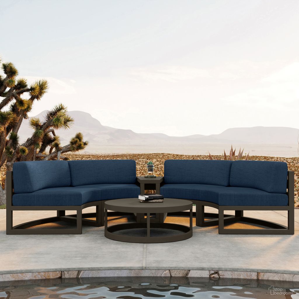 The appearance of Avion 4 Piece Curve Sectional Set In Spectrum Indigo and Slate designed by Harmonia Living in the transitional interior design. This spectrum indigo/slate piece of furniture was selected by 1StopBedrooms from Avion Collection to add a touch of cosiness and style into your home. Sku: HL-AVN-SL-4CSEC-IN. Material: Aluminum.