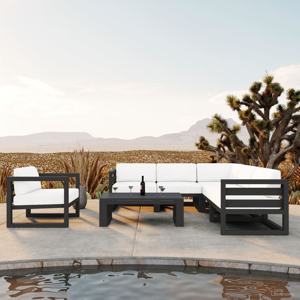 The appearance of Avion 7 Piece Sectional Set In Canvas Natural and Slate designed by Harmonia Living in the transitional interior design. This canvas natural/slate piece of furniture was selected by 1StopBedrooms from Avion Collection to add a touch of cosiness and style into your home. Sku: HL-AVN-SL-7SEC-CN. Material: Aluminum.