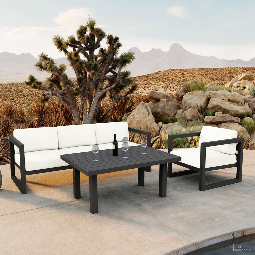 The appearance of Avion Classic 3 Piece Sofa Set In Canvas Natural and Slate designed by Harmonia Living in the transitional interior design. This canvas natural/slate piece of furniture was selected by 1StopBedrooms from Avion Collection to add a touch of cosiness and style into your home. Sku: AVN-SL-SET138-CN. Material: Aluminum.