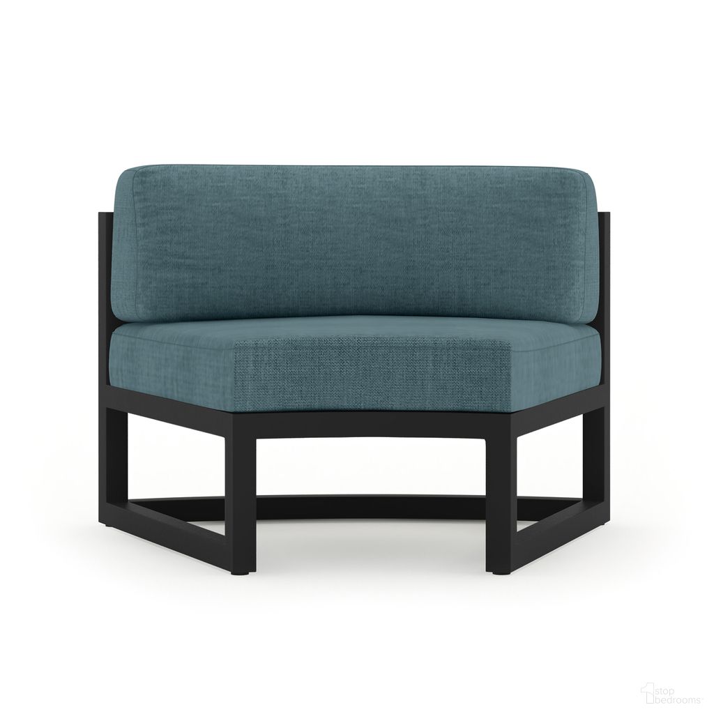 The appearance of Avion Curve Seat Set of 2 In Cast Lagoon and Black designed by Harmonia Living in the transitional interior design. This cast lagoon/black piece of furniture  was selected by 1StopBedrooms from Avion Collection to add a touch of cosiness and style into your home. Sku: AVN-BK-CRVS-CL. Material: Aluminum.