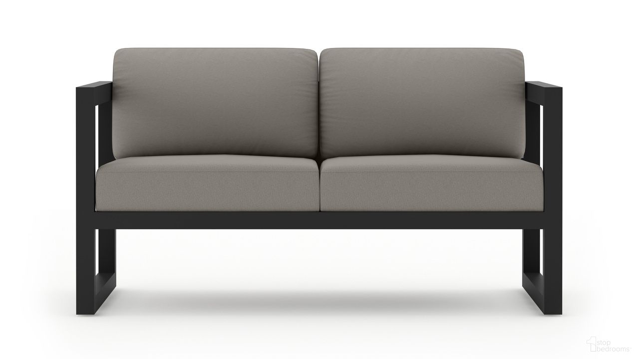 Avion Loveseat In Canvas Charcoal and Slate