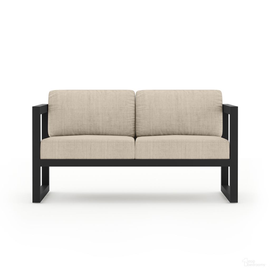 The appearance of Avion Loveseat In Canvas Flax and Black designed by Harmonia Living in the transitional interior design. This canvas flax/black piece of furniture was selected by 1StopBedrooms from Avion Collection to add a touch of cosiness and style into your home. Sku: HL-AVN-BK-LS-CF. Material: Aluminum.