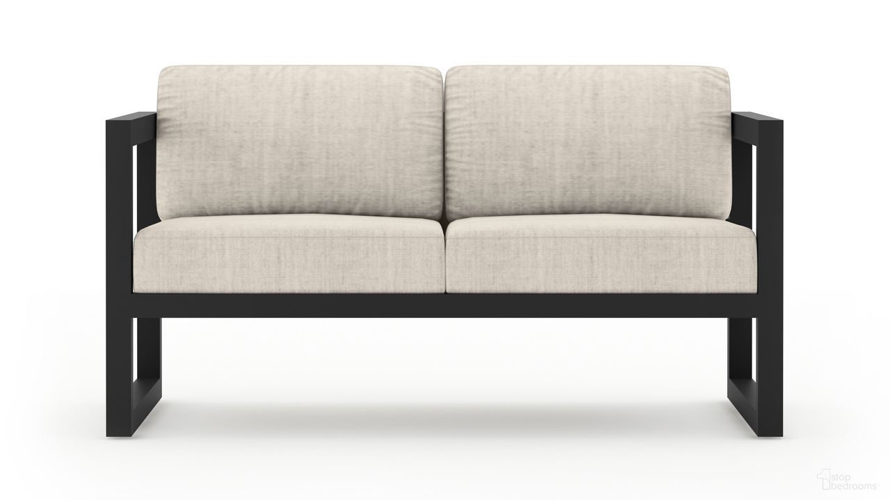 The appearance of Avion Loveseat In Cast Silver and Slate designed by Harmonia Living in the transitional interior design. This cast silver/slate piece of furniture  was selected by 1StopBedrooms from Avion Collection to add a touch of cosiness and style into your home. Sku: HL-AVN-SL-LS-CS. Material: Aluminum.