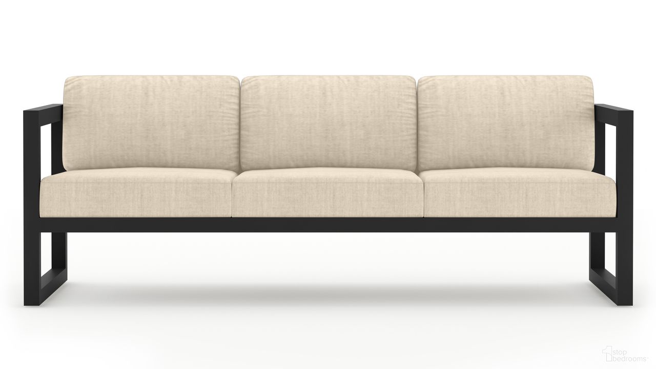 The appearance of Avion Sofa In Canvas Flax and Slate designed by Harmonia Living in the transitional interior design. This canvas flax/slate piece of furniture  was selected by 1StopBedrooms from Avion Collection to add a touch of cosiness and style into your home. Sku: HL-AVN-SL-S-CF. Material: Aluminum.