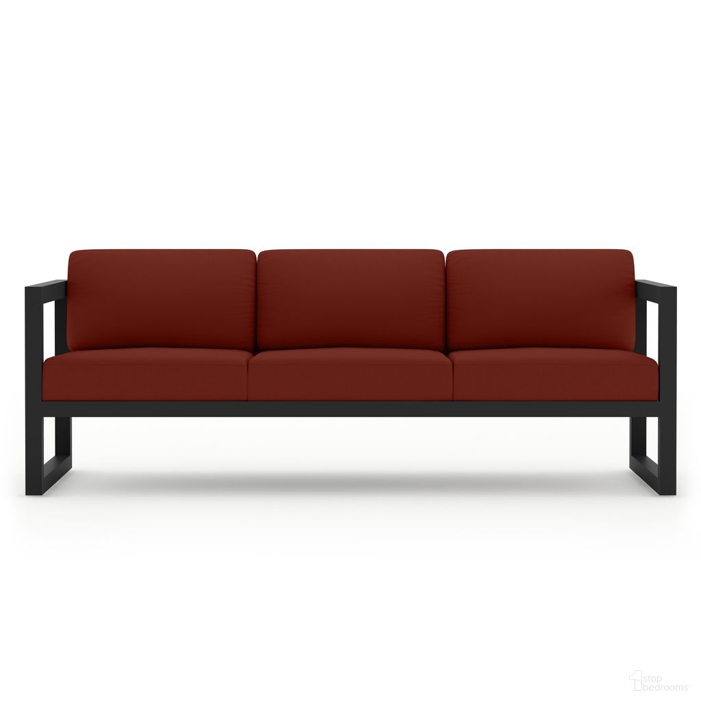 The appearance of Avion Sofa In Canvas Henna and Black designed by Harmonia Living in the transitional interior design. This canvas henna/black piece of furniture  was selected by 1StopBedrooms from Avion Collection to add a touch of cosiness and style into your home. Sku: HL-AVN-BK-S-HN. Material: Aluminum.