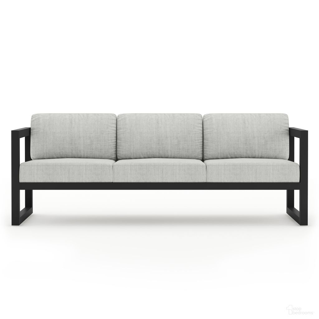 The appearance of Avion Sofa In Cast Silver and Black designed by Harmonia Living in the transitional interior design. This cast silver/black piece of furniture  was selected by 1StopBedrooms from Avion Collection to add a touch of cosiness and style into your home. Sku: HL-AVN-BK-S-CS. Material: Aluminum.