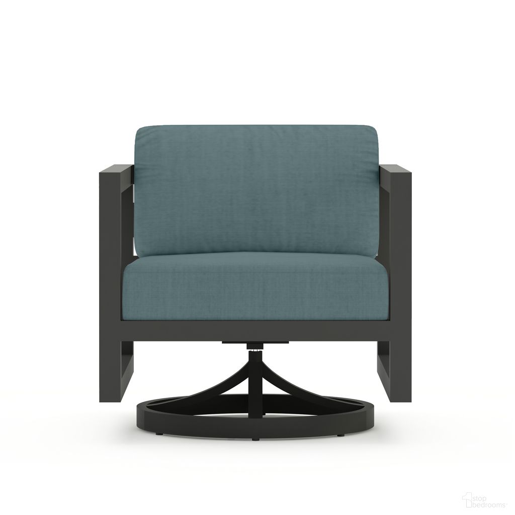 The appearance of Avion Swivel Rocker In Cast Lagoon and Slate designed by Harmonia Living in the transitional interior design. This cast lagoon/slate piece of furniture  was selected by 1StopBedrooms from Avion Collection to add a touch of cosiness and style into your home. Sku: AVN-SL-SR-CL. Material: Aluminum.