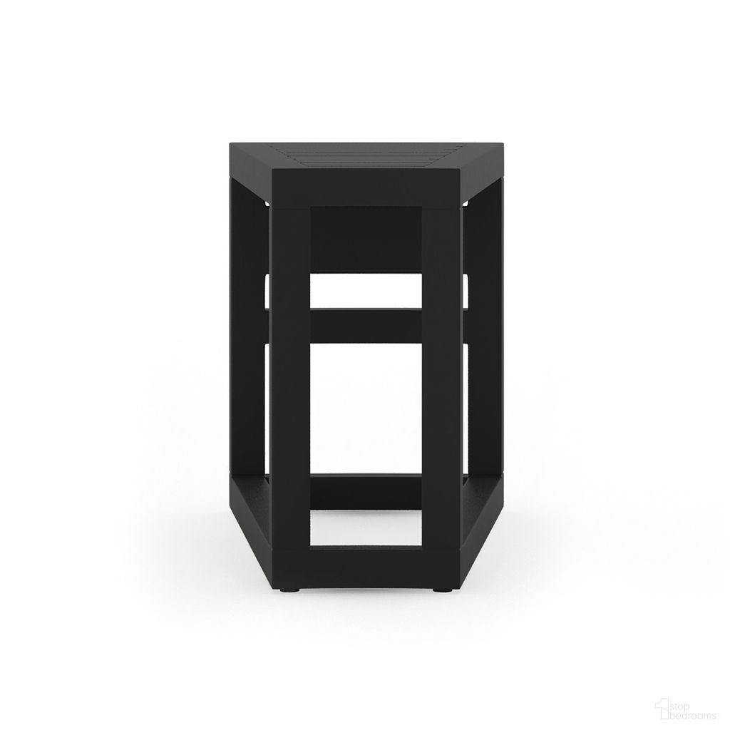 The appearance of Avion Wedge End Table In Black designed by Harmonia Living in the transitional interior design. This black piece of furniture was selected by 1StopBedrooms from Avion Collection to add a touch of cosiness and style into your home. Sku: HL-AVN-BK-WET. Material: Aluminum.
