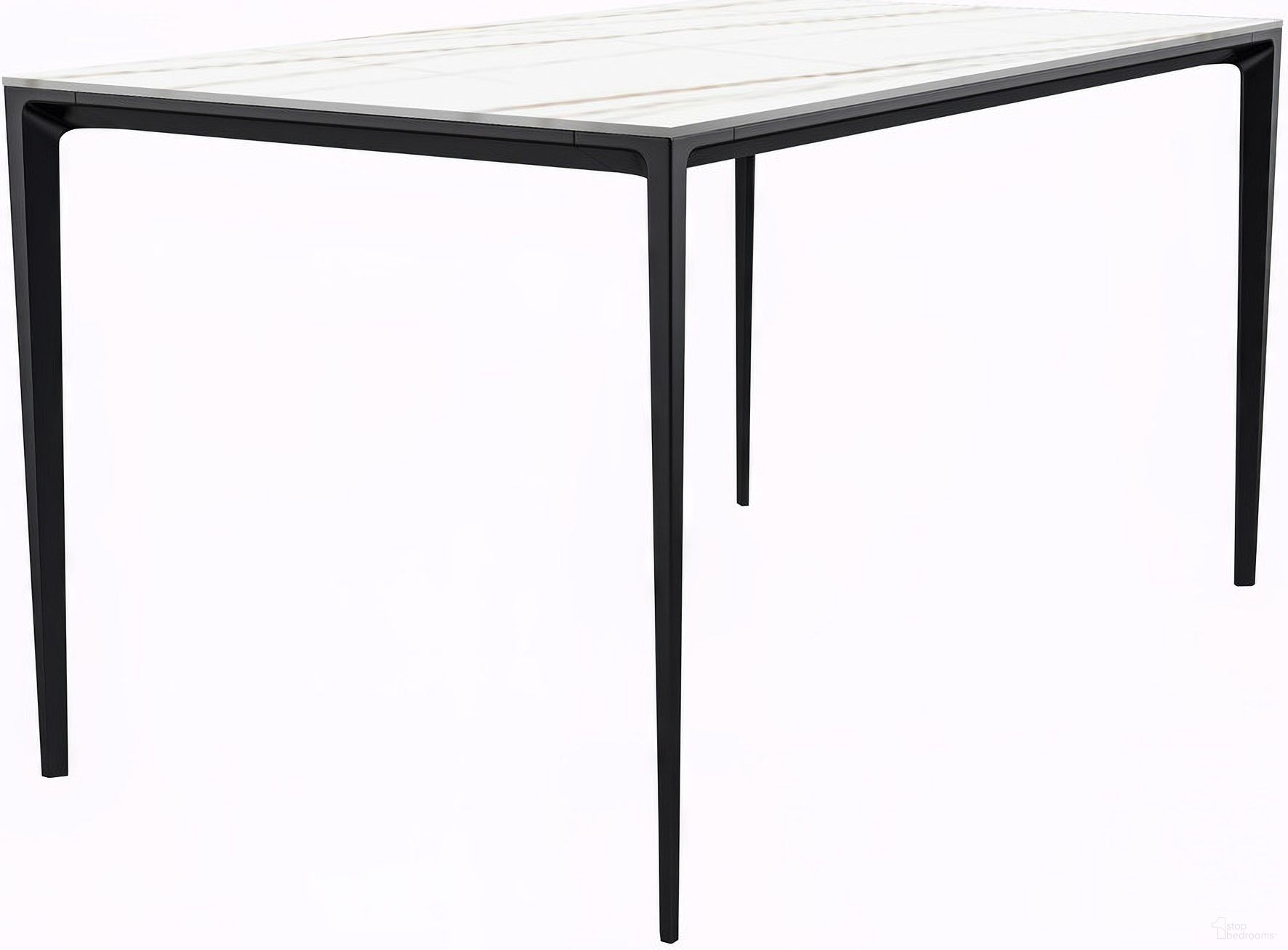 Avo 55 Inch Dining Table In White and Gold