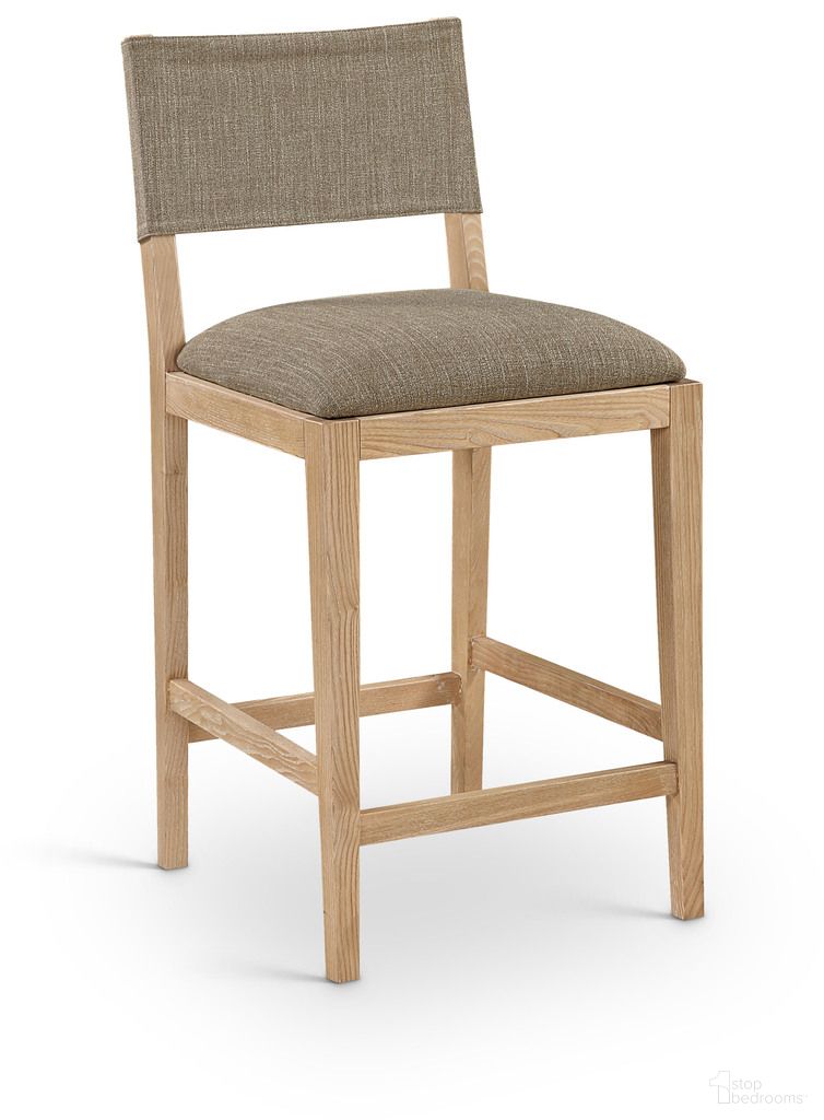 The appearance of Avon Linen Textured Performance Fabric Upholstered Counter Stool In Brown and Stained Natural designed by Meridian in the modern / contemporary interior design. This brown/stained natural piece of furniture was selected by 1StopBedrooms from Avon Collection to add a touch of cosiness and style into your home. Sku: 88012Brown-C. Material: Linen.