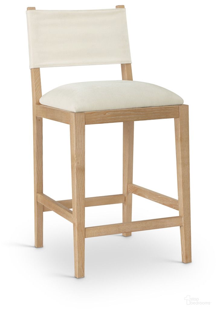 The appearance of Avon Linen Textured Performance Fabric Upholstered Counter Stool In Cream and Stained Natural designed by Meridian in the modern / contemporary interior design. This cream/stained natural piece of furniture was selected by 1StopBedrooms from Avon Collection to add a touch of cosiness and style into your home. Sku: 88012Cream-C. Material: Linen.