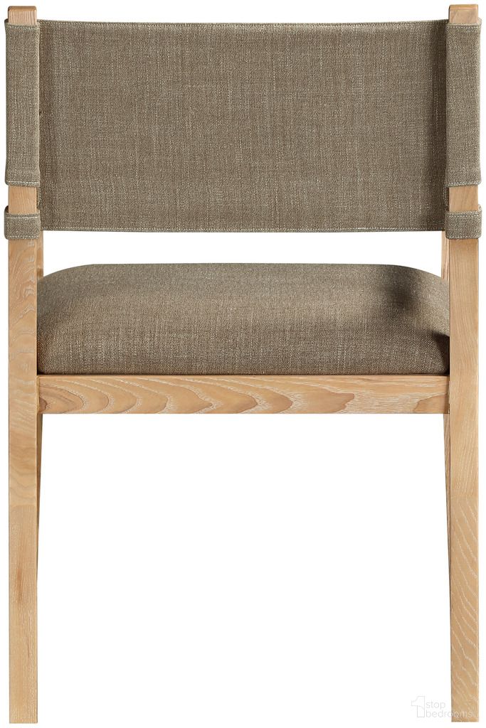 The appearance of Avon Linen Textured Performance Fabric Upholstered Dining Arm Chair In Brown and Stained Natural designed by Meridian in the modern / contemporary interior design. This brown/stained natural piece of furniture  was selected by 1StopBedrooms from Avon Collection to add a touch of cosiness and style into your home. Sku: 88011Brown-AC. Material: Linen. Chair Type: Arm Chair.