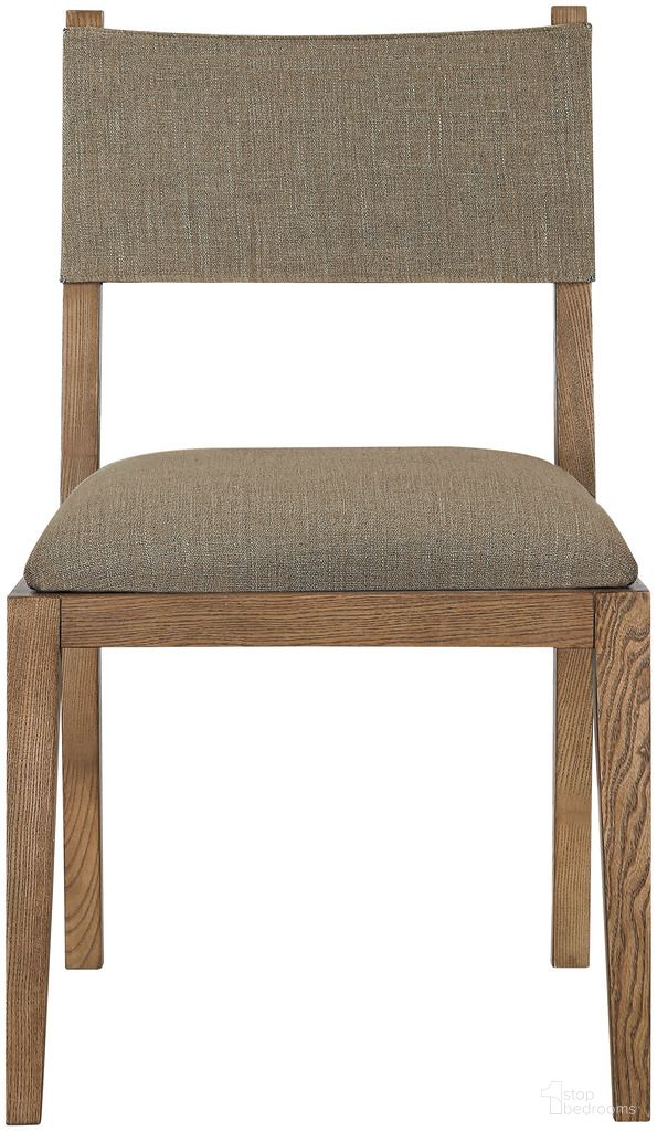 The appearance of Avon Linen Textured Performance Fabric Upholstered Dining Side Chair Set of 2 In Brown and Stained Walnut designed by Meridian in the modern / contemporary interior design. This brown/stained walnut piece of furniture was selected by 1StopBedrooms from Avon Collection to add a touch of cosiness and style into your home. Sku: 88014Brown-SC. Material: Linen. Chair Type: Side Chair.