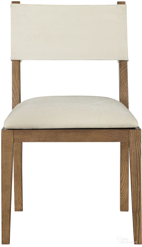 The appearance of Avon Linen Textured Performance Fabric Upholstered Dining Side Chair Set of 2 In Cream and Stained Walnut designed by Meridian in the modern / contemporary interior design. This cream/stained walnut piece of furniture was selected by 1StopBedrooms from Avon Collection to add a touch of cosiness and style into your home. Sku: 88014Cream-SC. Material: Linen. Chair Type: Side Chair.