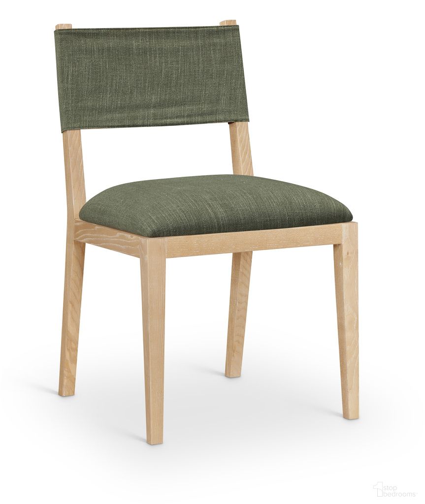 The appearance of Avon Linen Textured Performance Fabric Upholstered Dining Side Chair Set of 2 In Olive and Stained Natural designed by Meridian in the modern / contemporary interior design. This olive/stained natural piece of furniture was selected by 1StopBedrooms from Avon Collection to add a touch of cosiness and style into your home. Sku: 88011Olive-SC. Material: Linen. Chair Type: Side Chair.