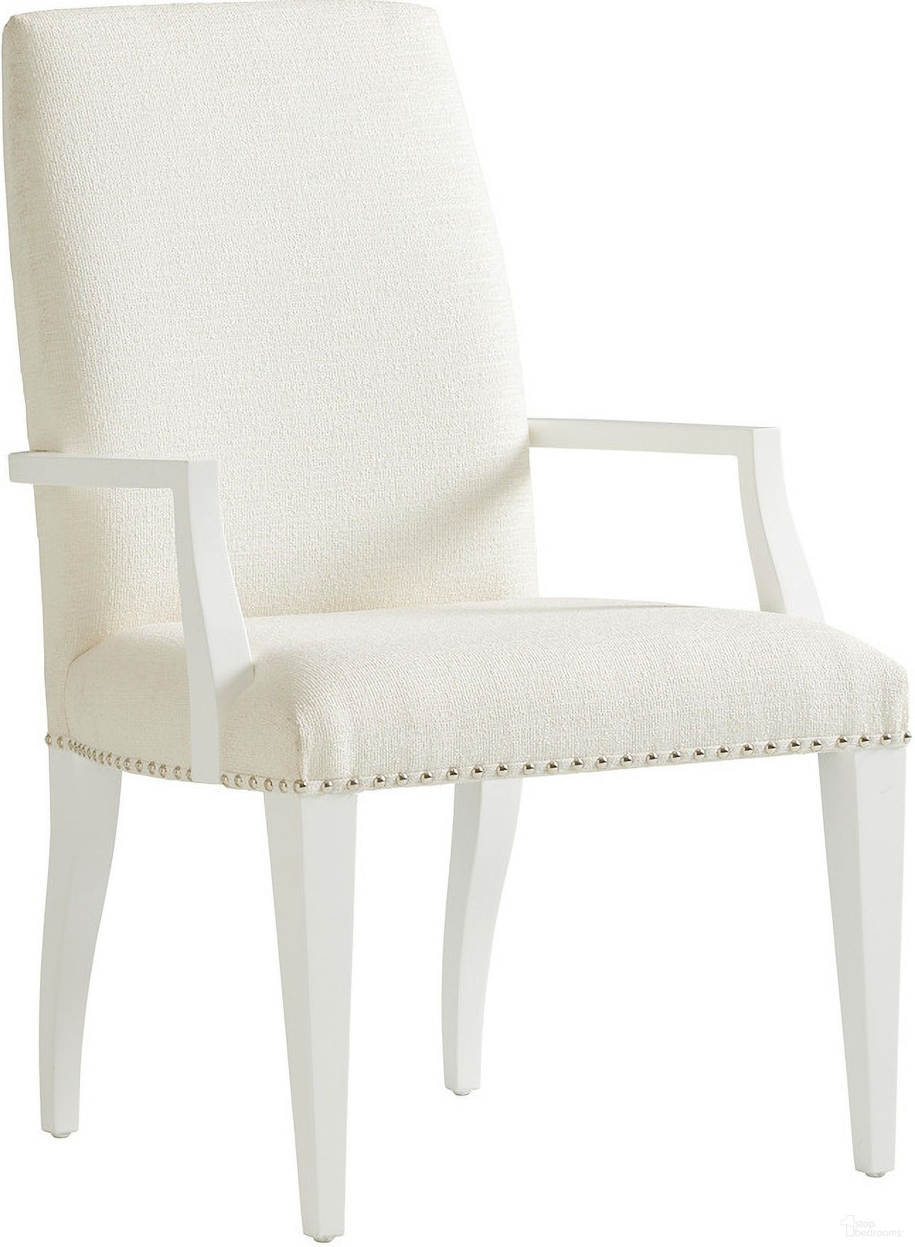 The appearance of Avondale Darien Upholstered Arm Chair In Alabaster designed by Lexington in the traditional interior design. This alabaster piece of furniture was selected by 1StopBedrooms from Avondale Collection to add a touch of cosiness and style into your home. Sku: 415-881-01. Material: Wood. Chair Type: Arm Chair.