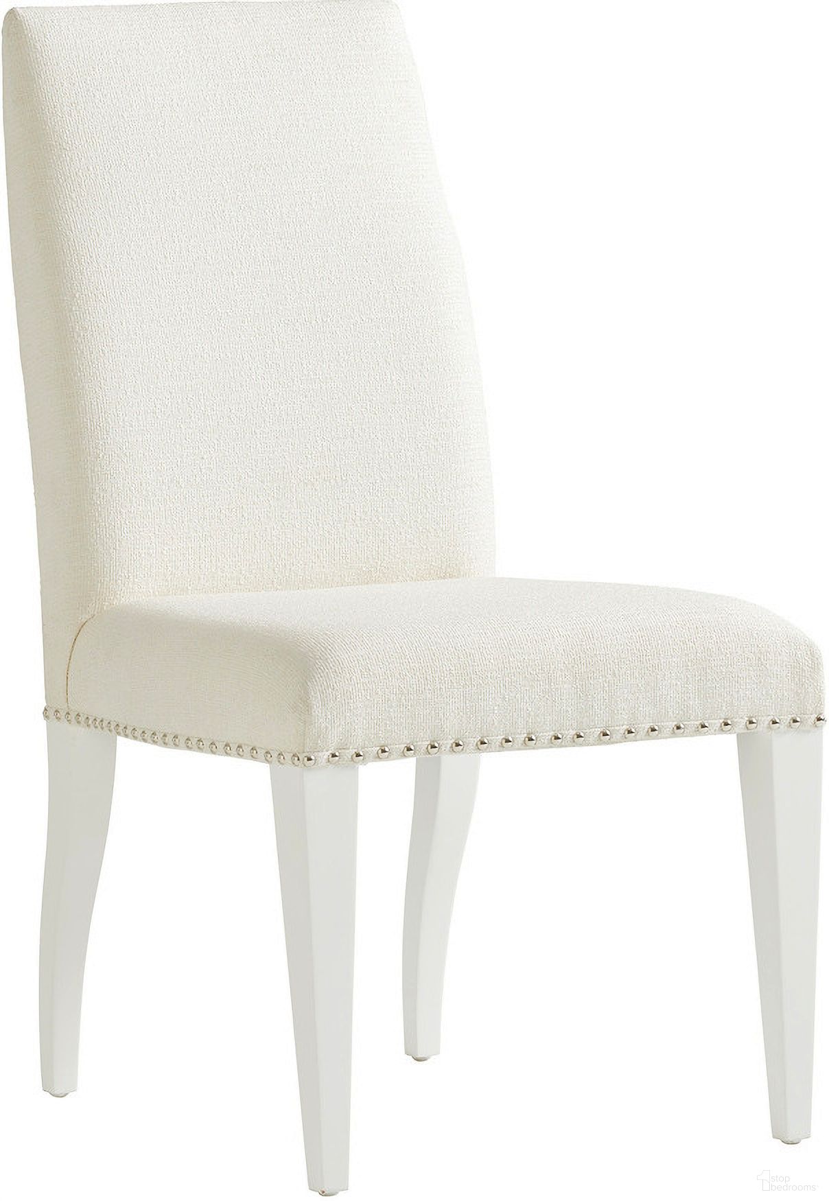 The appearance of Avondale Darien Upholstered Side Chair In Alabaster designed by Lexington in the traditional interior design. This alabaster piece of furniture  was selected by 1StopBedrooms from Avondale Collection to add a touch of cosiness and style into your home. Sku: 415-880-01. Material: Wood. Chair Type: Side Chair.