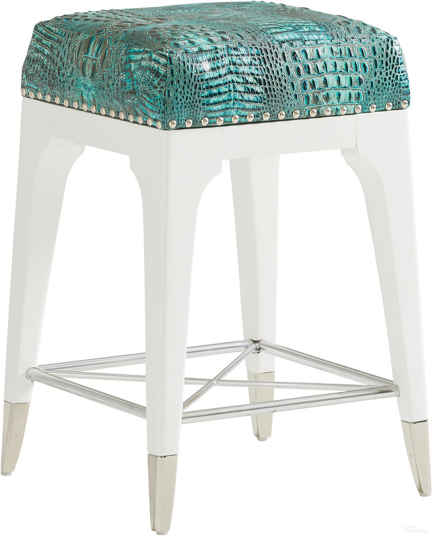 The appearance of Avondale Northbrook Counter Stool In Alabaster 01-0415-895-40 designed by Lexington in the traditional interior design. This green piece of furniture was selected by 1StopBedrooms from Avondale Collection to add a touch of cosiness and style into your home. Sku: 415-895-40. Material: Wood.