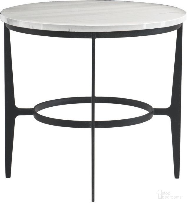 The appearance of Avondale Round Metal End Table designed by Bernhardt in the modern / contemporary interior design. This blackened/marble piece of furniture  was selected by 1StopBedrooms from Avondale Collection to add a touch of cosiness and style into your home. Sku: 470121. Material: Steel.