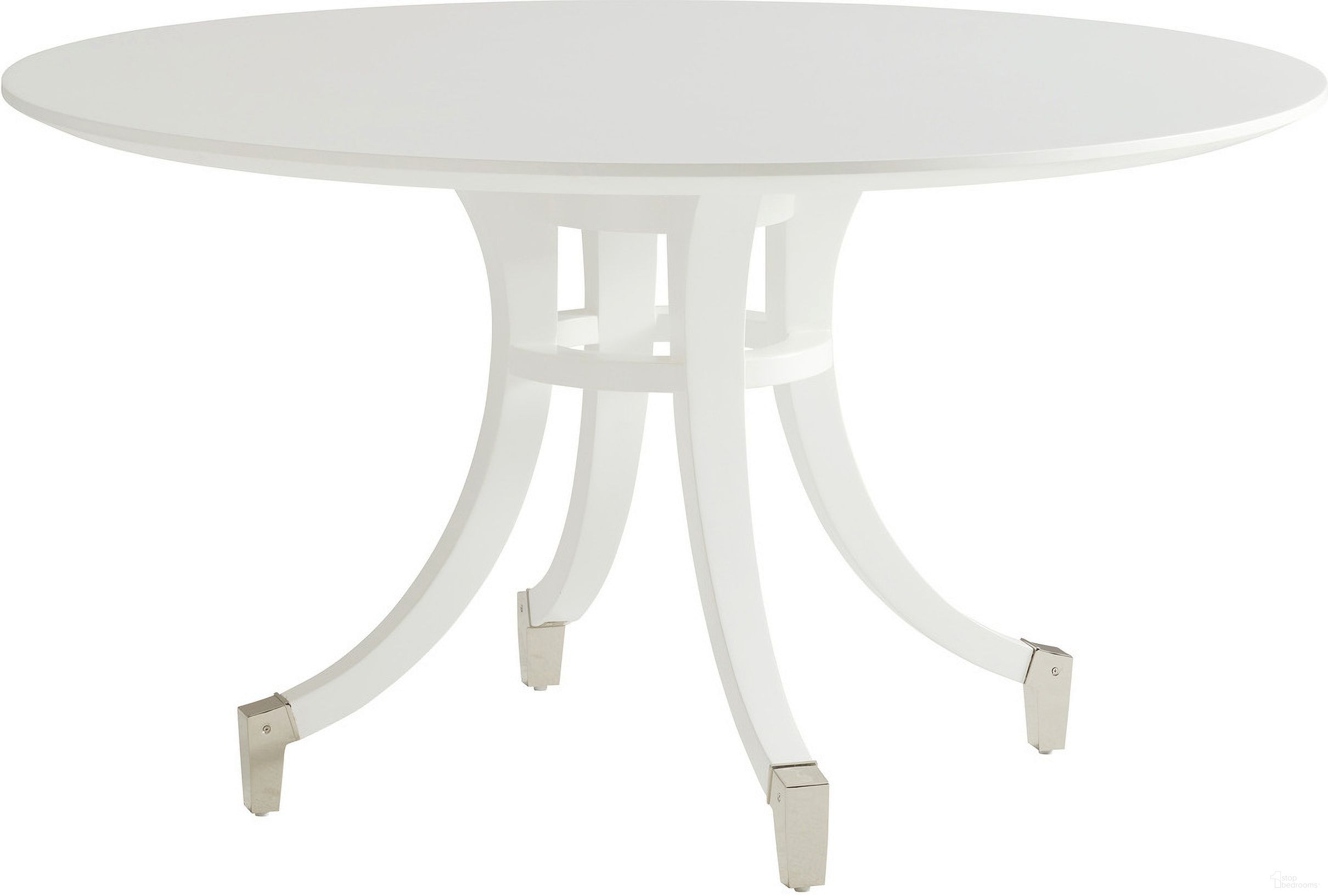 The appearance of Avondale Lombard Round Dining Table In Alabaster designed by Lexington in the traditional interior design. This alabaster piece of furniture was selected by 1StopBedrooms from Avondale Collection to add a touch of cosiness and style into your home. Sku: 415-875C. Table Base Style: Legs. Table Top Shape: Round. Material: Wood. Size: 60".