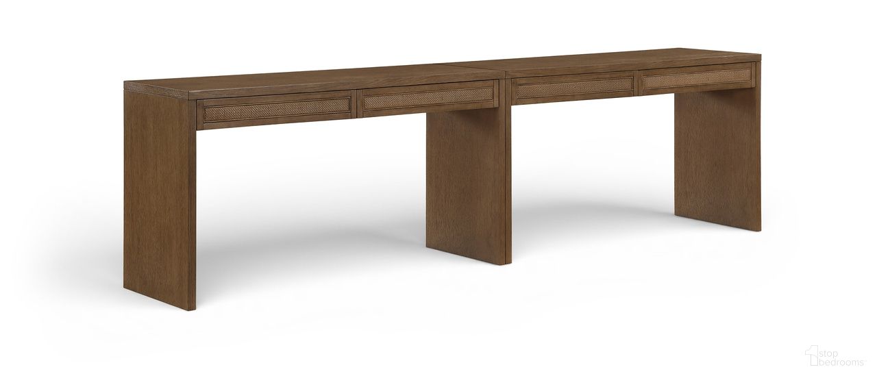 The appearance of Avro Solid Wood and Oak Veneer 2-Piece Desk In Brown designed by Meridian in the modern / contemporary interior design. This brown piece of furniture  was selected by 1StopBedrooms from Avro Collection to add a touch of cosiness and style into your home. Sku: 77051Brown-T;77051Brown-T. Material: MDF.
