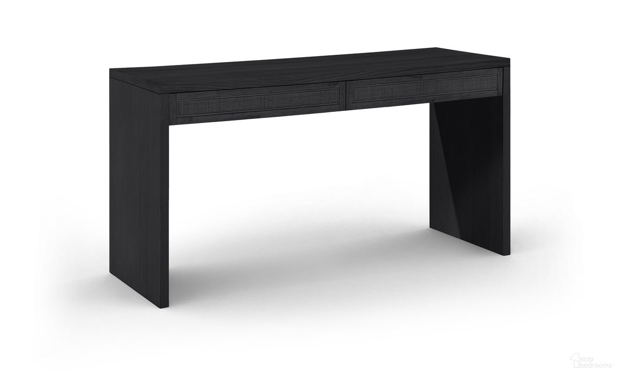 The appearance of Avro Solid Wood and Oak Veneer Desk In Black designed by Meridian in the modern / contemporary interior design. This black piece of furniture was selected by 1StopBedrooms from Avro Collection to add a touch of cosiness and style into your home. Sku: 77051Black-T. Material: MDF.
