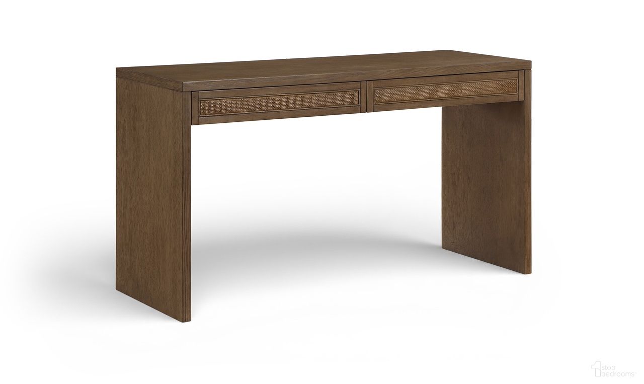 The appearance of Avro Solid Wood and Oak Veneer Desk In Brown designed by Meridian in the modern / contemporary interior design. This brown piece of furniture was selected by 1StopBedrooms from Avro Collection to add a touch of cosiness and style into your home. Sku: 77051Brown-T. Material: MDF.