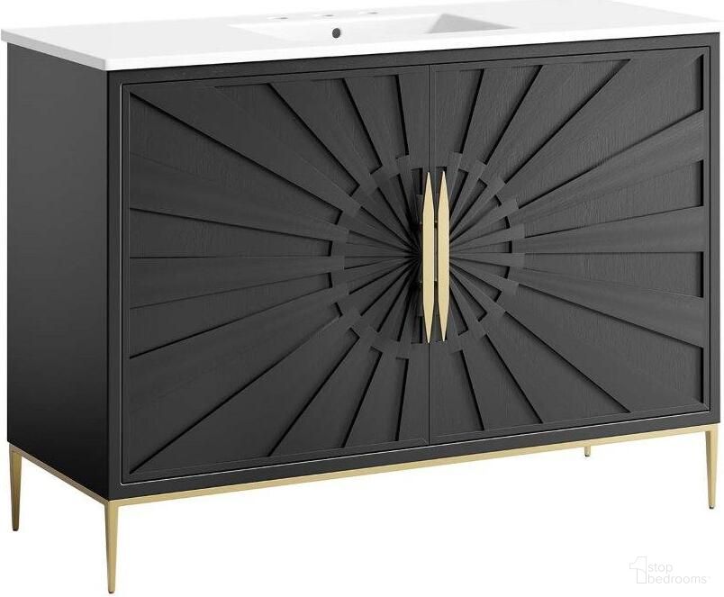 The appearance of Awaken 48 Inch Bathroom Vanity In White Black designed by Modway in the modern / contemporary interior design. This white black piece of furniture was selected by 1StopBedrooms from Awaken Collection to add a touch of cosiness and style into your home. Sku: EEI-4375-WHI;EEI-6163-BLK. Material: Wood.