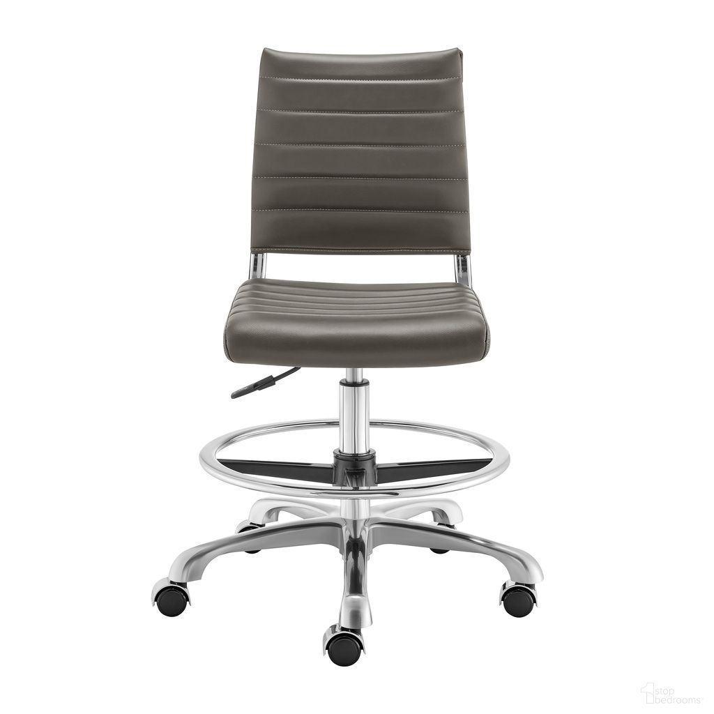 Axel Adjustable Height Drafting Stool In Gray