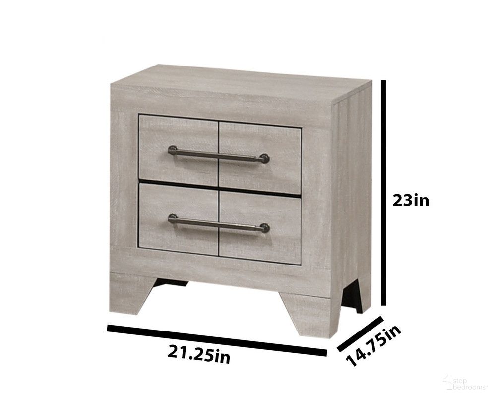 The appearance of Axel MDF Solid Wood Nightstand in Rustic Gray Oak designed by Best Quality Furniture in the country / farmhouse interior design. This rustic gray oak piece of furniture was selected by 1StopBedrooms from Axel Collection to add a touch of cosiness and style into your home. Sku: B860-N. Material: MDF.