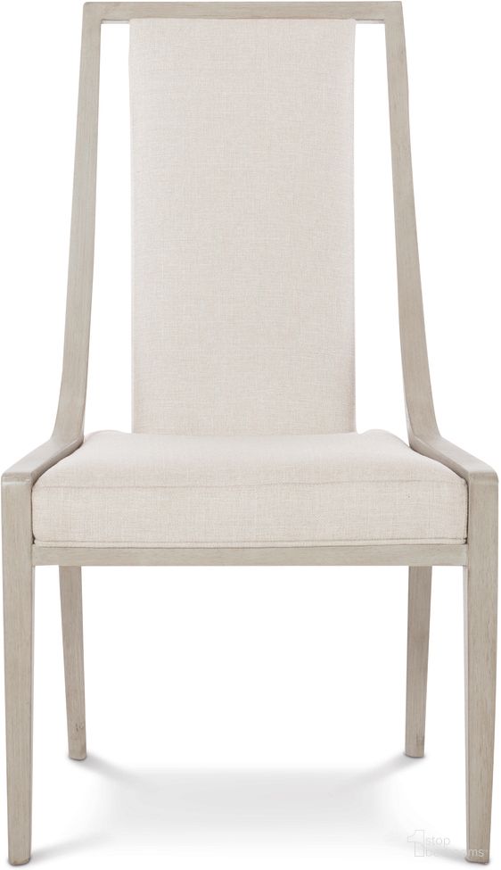 The appearance of Axiom Curved Side Chair designed by Bernhardt in the transitional interior design. This linear gray piece of furniture  was selected by 1StopBedrooms from Axiom Collection to add a touch of cosiness and style into your home. Sku: 381565. Material: Fabric. Chair Type: Side Chair.