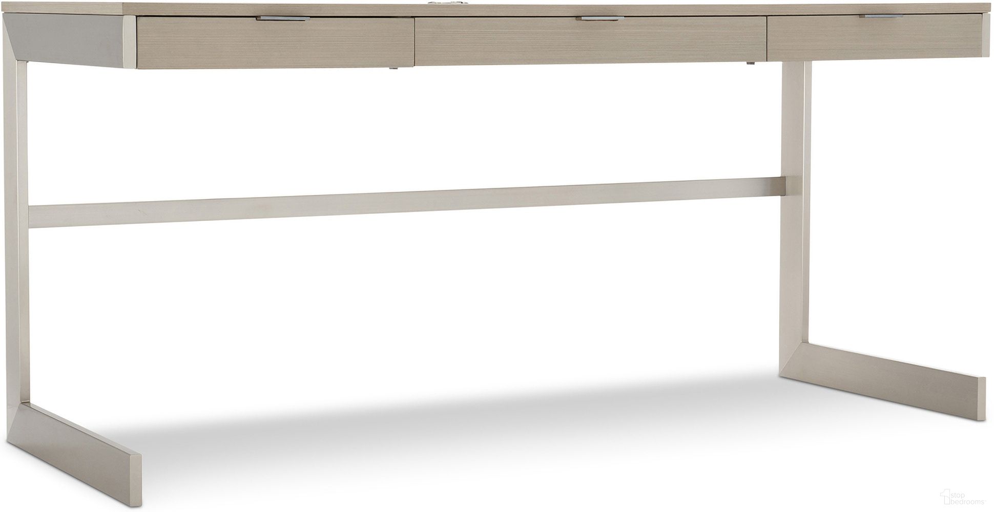 The appearance of Axiom Desk designed by Bernhardt in the modern / contemporary interior design. This linear grey/brushed silver piece of furniture  was selected by 1StopBedrooms from Axiom Collection to add a touch of cosiness and style into your home. Sku: D13514. Material: Wood.