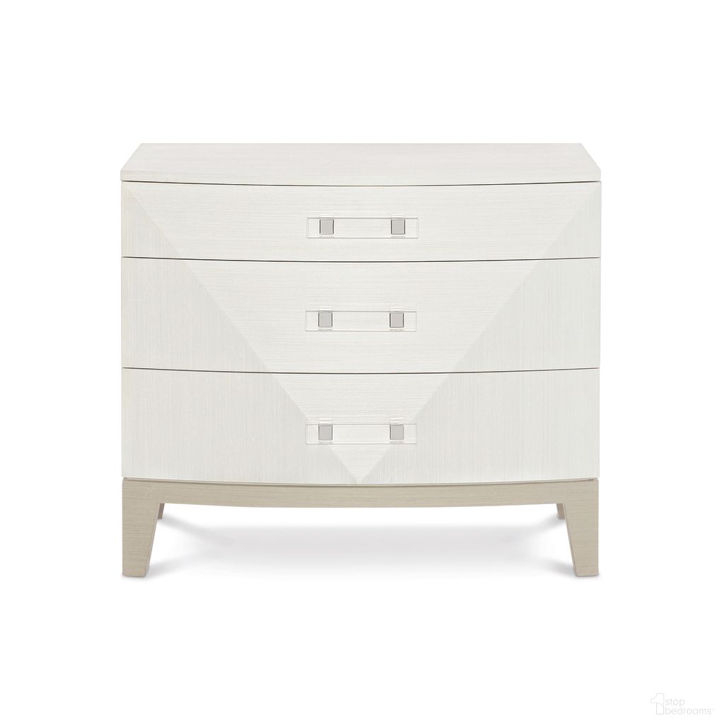 The appearance of Axiom 34 Inch Nightstand In Linear Gray and Linear White designed by Bernhardt in the modern / contemporary interior design. This linear gray/linear white piece of furniture was selected by 1StopBedrooms from Axiom Collection to add a touch of cosiness and style into your home. Sku: 381229. Material: Poplar Solid.