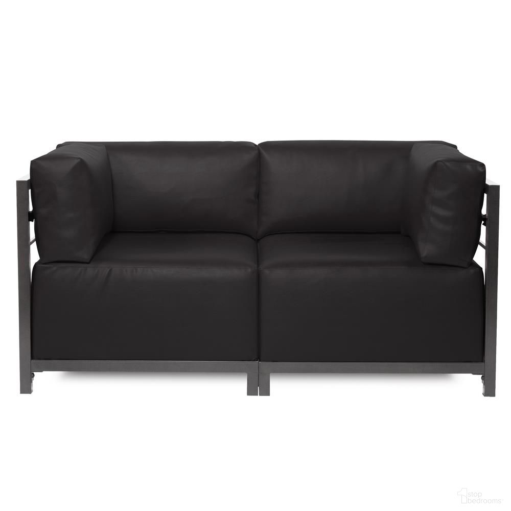 The appearance of Axis 2 Piece Sectional Atlantis Titanium Frame In Black designed by Howard Elliott in the transitional interior design. This black piece of furniture  was selected by 1StopBedrooms from Atlantis Collection to add a touch of cosiness and style into your home. Sku: KQ922T-064. Material: Polyurethane.