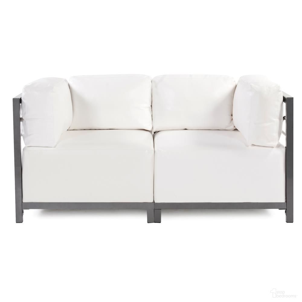 The appearance of Axis 2 Piece Sectional Atlantis Titanium Frame In White designed by Howard Elliott in the modern / contemporary interior design. This white piece of furniture was selected by 1StopBedrooms from Atlantis Collection to add a touch of cosiness and style into your home. Sku: KQ922T-944. Material: Polyurethane.