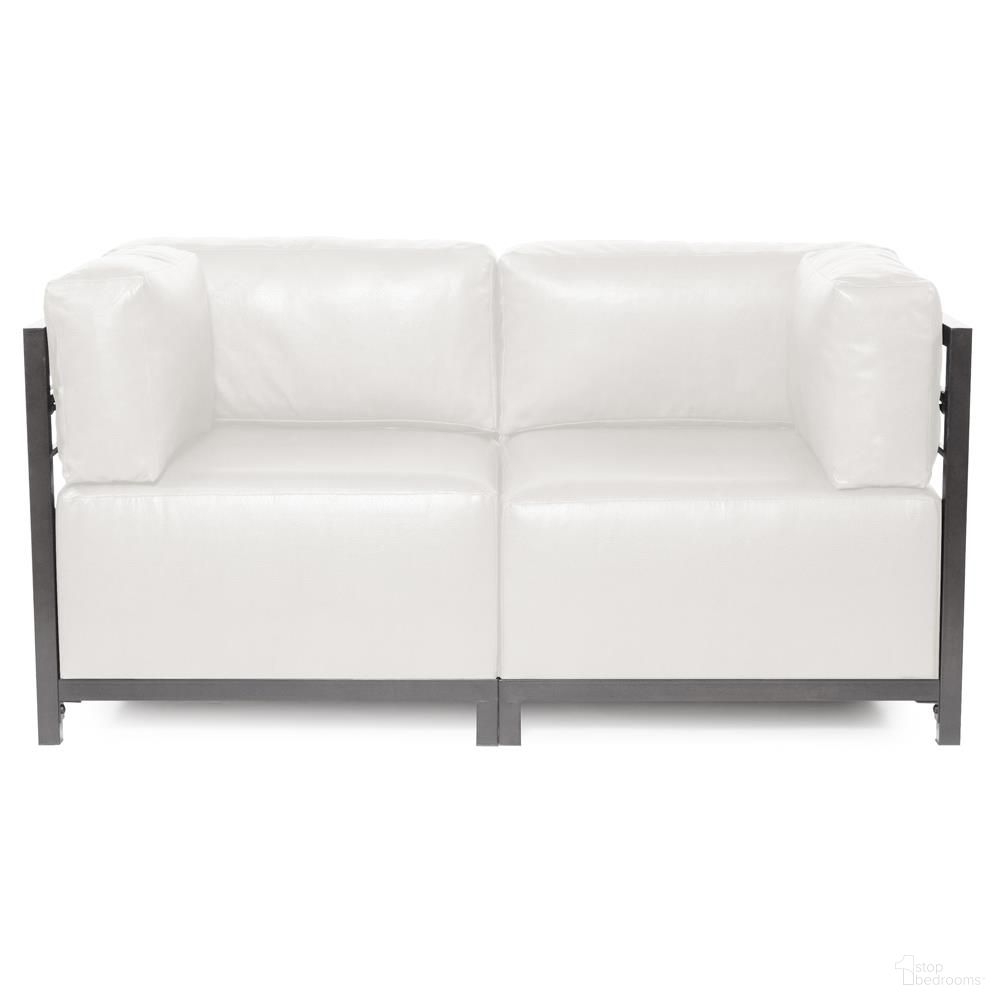 The appearance of Axis 2 Piece Sectional Avanti Titanium Frame In White designed by Howard Elliott in the modern / contemporary interior design. This white piece of furniture was selected by 1StopBedrooms from Avanti Collection to add a touch of cosiness and style into your home. Sku: K922T-190. Material: Leather.