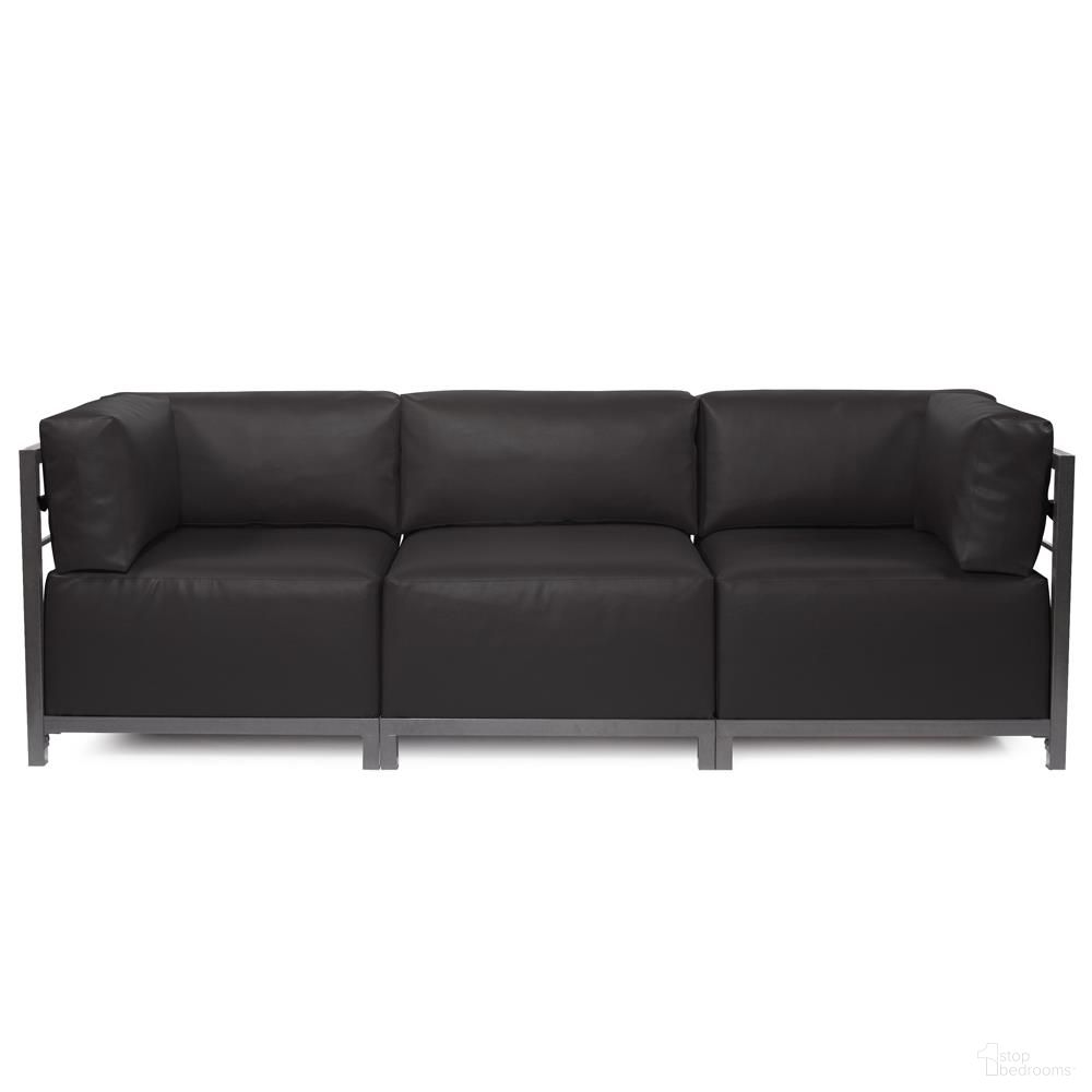 The appearance of Axis 3 Piece Sectional Atlantis Titanium Frame In Black designed by Howard Elliott in the modern / contemporary interior design. This black piece of furniture  was selected by 1StopBedrooms from Atlantis Collection to add a touch of cosiness and style into your home. Sku: KQ923T-064. Material: Polyurethane.