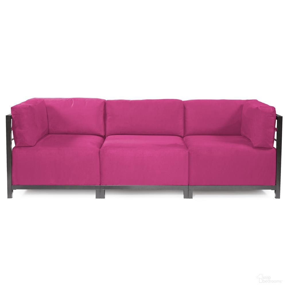 The appearance of Axis 3 Piece Sectional Regency Titanium Frame In Fuchsia designed by Howard Elliott in the modern / contemporary interior design. This fuchsia piece of furniture was selected by 1StopBedrooms from Regency Collection to add a touch of cosiness and style into your home. Sku: K923T-296. Material: Chenille.