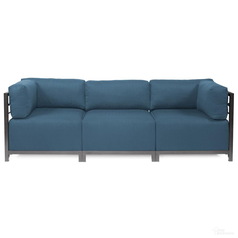 The appearance of Axis 3 Piece Sectional Seascape Titanium Frame In Turquoise designed by Howard Elliott in the indoor/outdoor interior design. This turquoise piece of furniture  was selected by 1StopBedrooms from Seascape Collection to add a touch of cosiness and style into your home. Sku: KQ923T-298. Material: Acrylic.