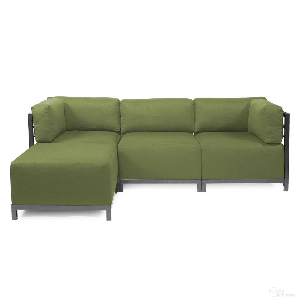 The appearance of Axis 4 Piece Sectional Seascape Titanium Frame In Moss designed by Howard Elliott in the modern / contemporary interior design. This moss piece of furniture was selected by 1StopBedrooms from Seascape Collection to add a touch of cosiness and style into your home. Sku: KQ924T-299. Material: Acrylic.
