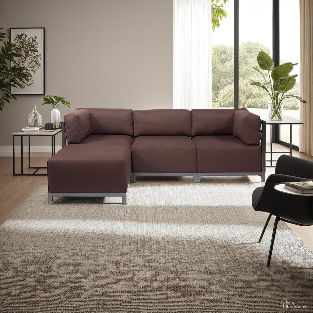 The appearance of Axis 4 Piece Sectional Sterling Titanium Frame In Chocolate designed by Howard Elliott in the modern / contemporary interior design. This chocolate piece of furniture was selected by 1StopBedrooms from Sterling Collection to add a touch of cosiness and style into your home. Sku: K924T-202. Material: Linen.