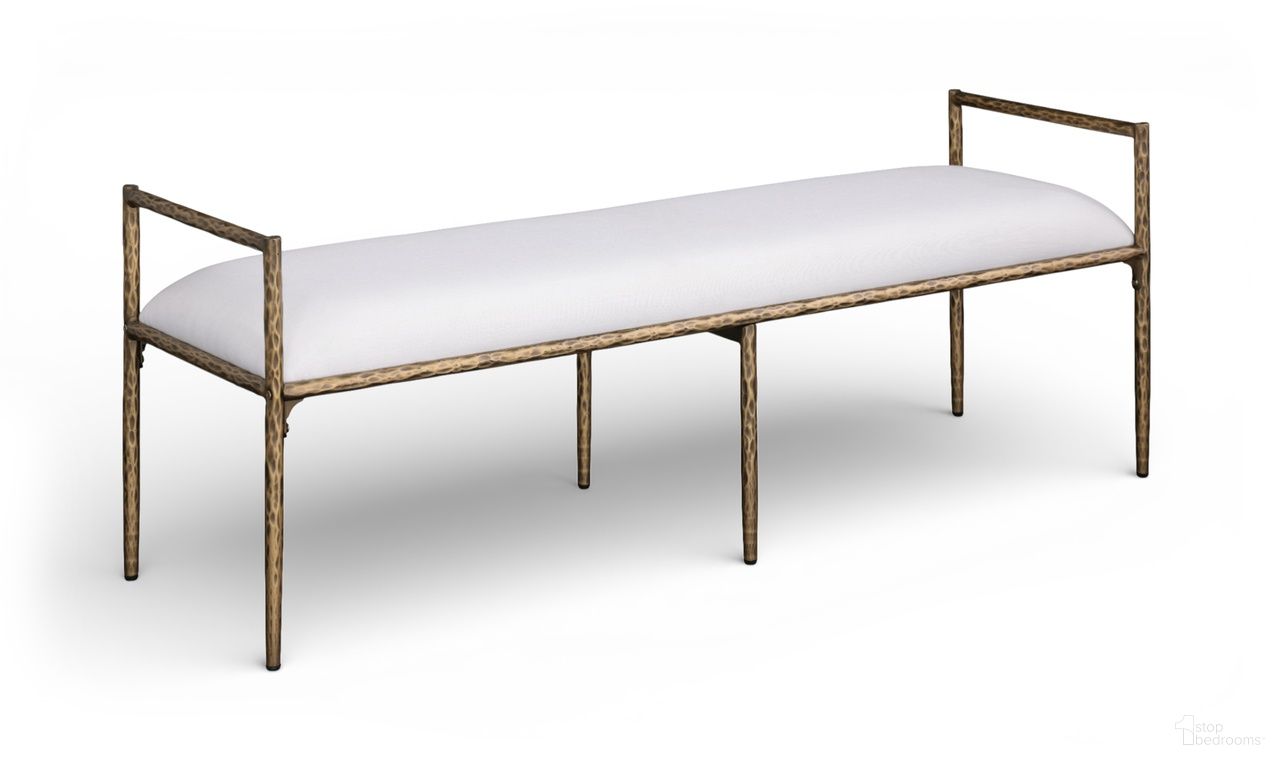 The appearance of Axis Linen Textured Fabric Upholstered Bench In Cream designed by Meridian in the modern / contemporary interior design. This cream piece of furniture was selected by 1StopBedrooms from Axis Collection to add a touch of cosiness and style into your home. Sku: 22053Cream. Material: Foam.