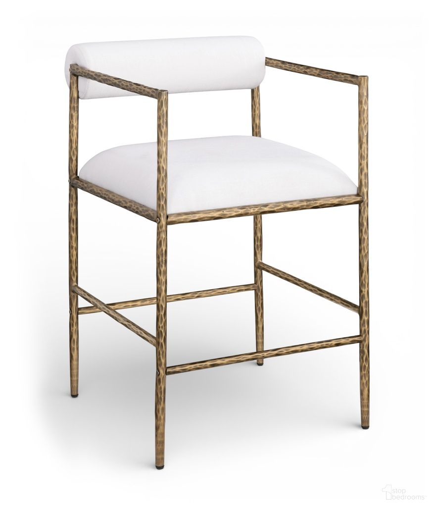 The appearance of Axis Linen Textured Fabric Upholstered Counter Stool Set of 2 In Cream designed by Meridian in the modern / contemporary interior design. This cream piece of furniture  was selected by 1StopBedrooms from Axis Collection to add a touch of cosiness and style into your home. Sku: 88099Cream-C. Material: Foam.