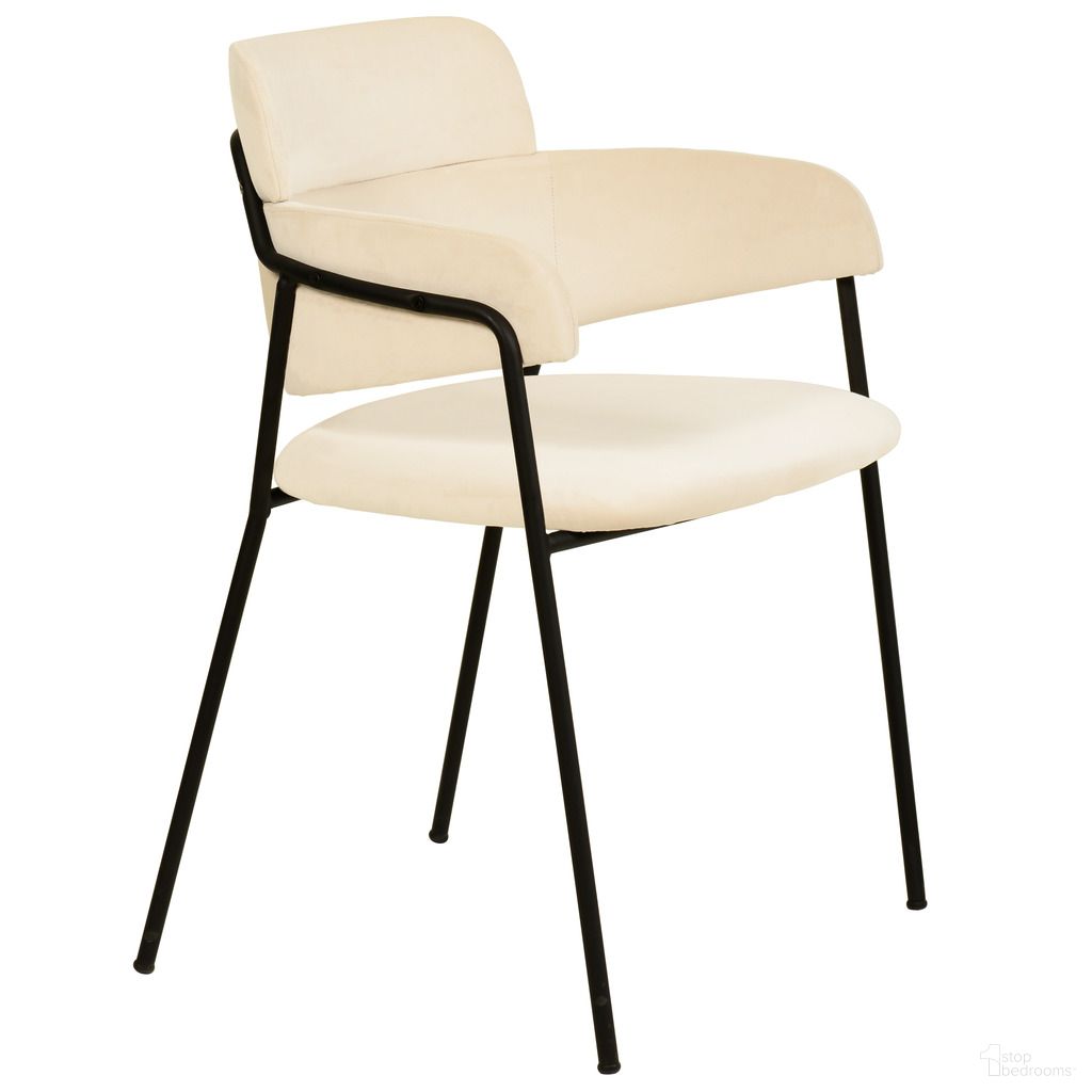 The appearance of Axis Modern Dining Chair In Beige designed by LeisureMod in the modern / contemporary interior design. This beige piece of furniture  was selected by 1StopBedrooms from Axis Collection to add a touch of cosiness and style into your home. Sku: AC22BG. Material: Velvet. Chair Type: Arm Chair.