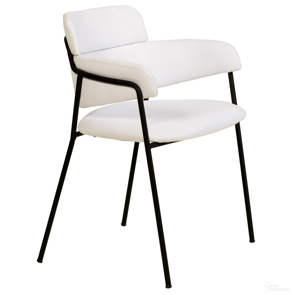 The appearance of Axis Modern Dining Chair In White designed by LeisureMod in the modern / contemporary interior design. This white piece of furniture was selected by 1StopBedrooms from Axis Collection to add a touch of cosiness and style into your home. Sku: AC22W. Material: Polyester. Chair Type: Arm Chair.