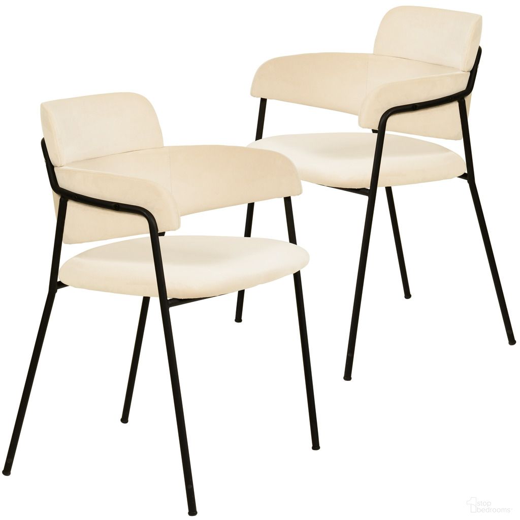 The appearance of Axis Modern Dining Chair Set of 2 In Beige designed by LeisureMod in the modern / contemporary interior design. This beige piece of furniture was selected by 1StopBedrooms from Axis Collection to add a touch of cosiness and style into your home. Sku: AC22BG2. Material: Velvet. Chair Type: Arm Chair.